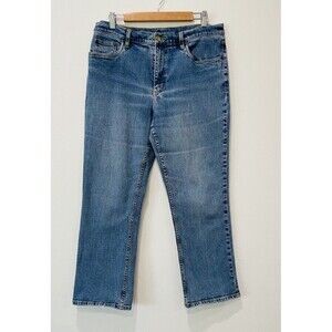 L.L. Bean Jeans 16 Womens Straight Leg Mid-High Rise Jeans 32x27 Jeans Straight